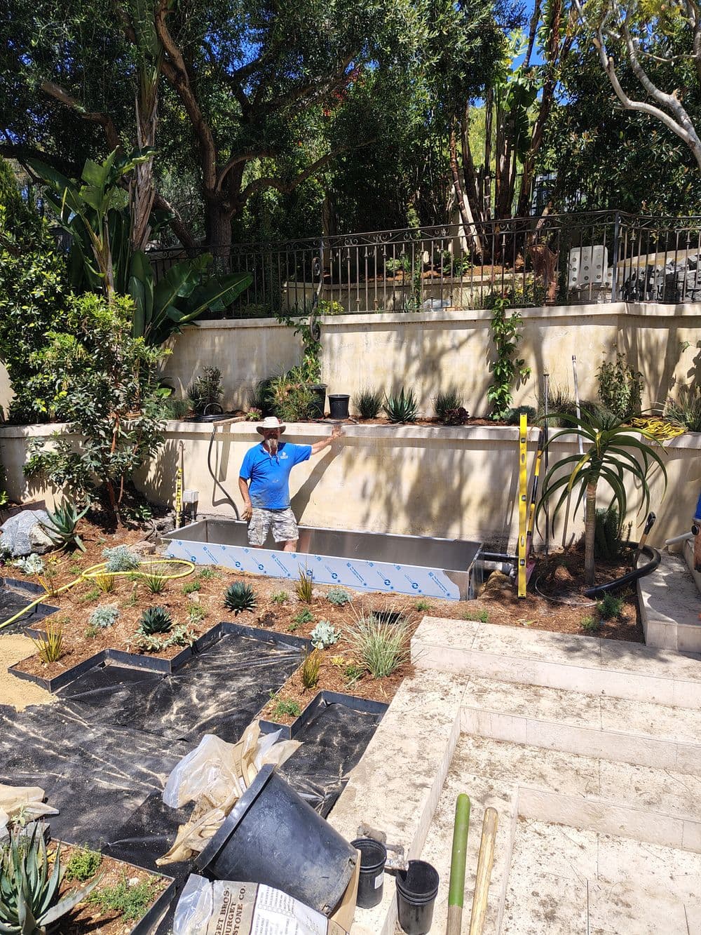 Gallery photos for Custom Fountain Basin Installation in Malibu: Image #11